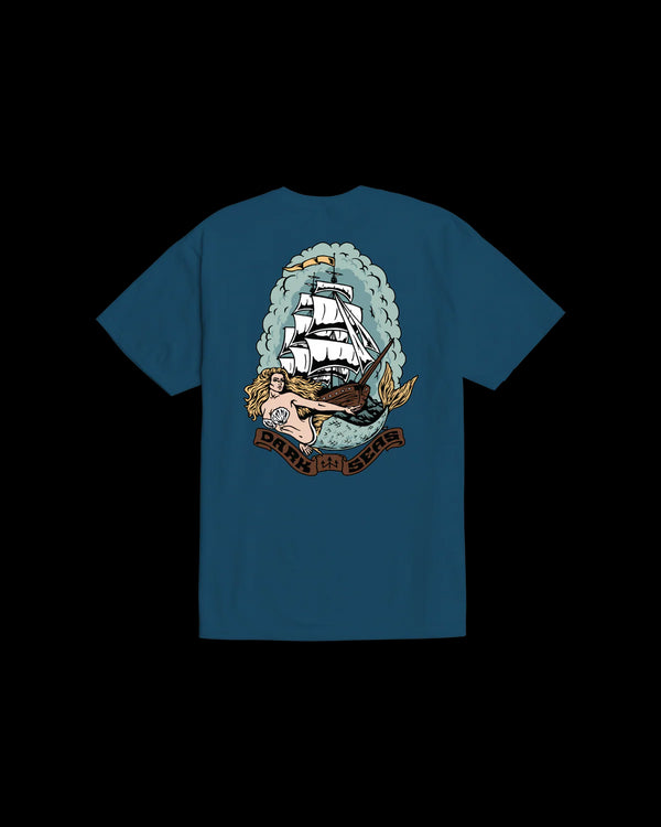 Dark Seas Deep Dreams-Tee Harbor Blue / LARGE