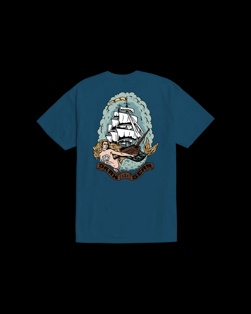 Dark Seas Deep Dreams-Tee Harbor Blue / LARGE