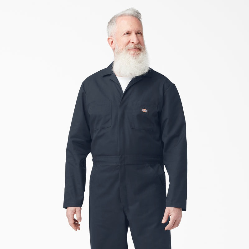 Dickies Men's Dark Navy Long Sleeve Basic Blended Coverall D486110
