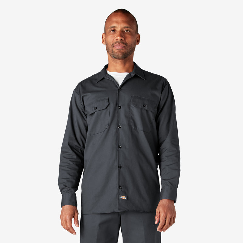 Dickies 574 Long Sleeve Twill Work Shirt Orginal Fit 3X-Large / Charcoal