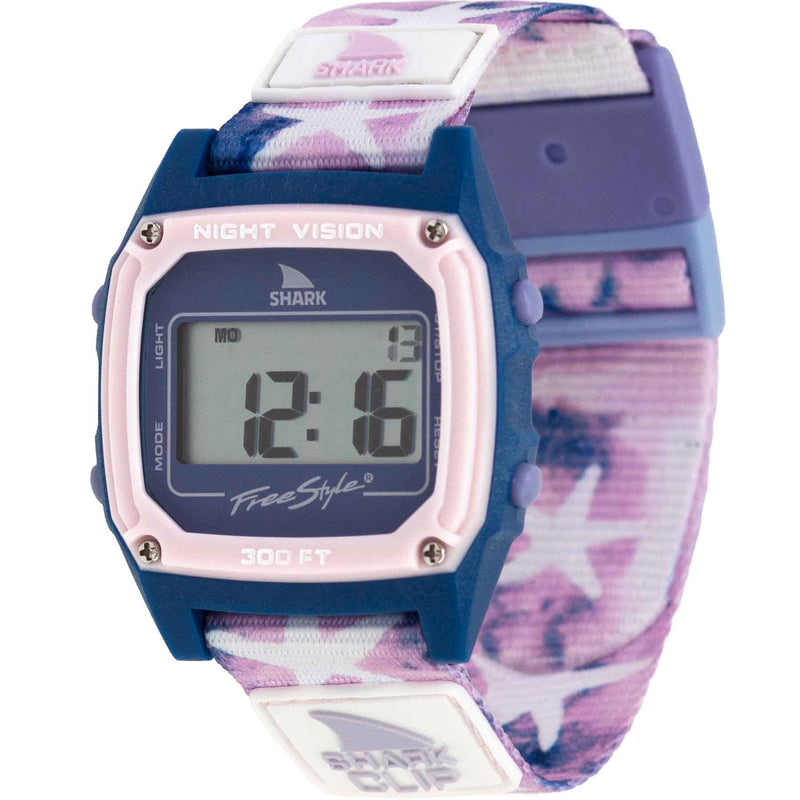 Freestyle Shark Classic Clip, Lavender Starfish, Style: FS101126, 20MM Polyester Band w/ Clip, Case Width: 38MM, 100M Water Resistant