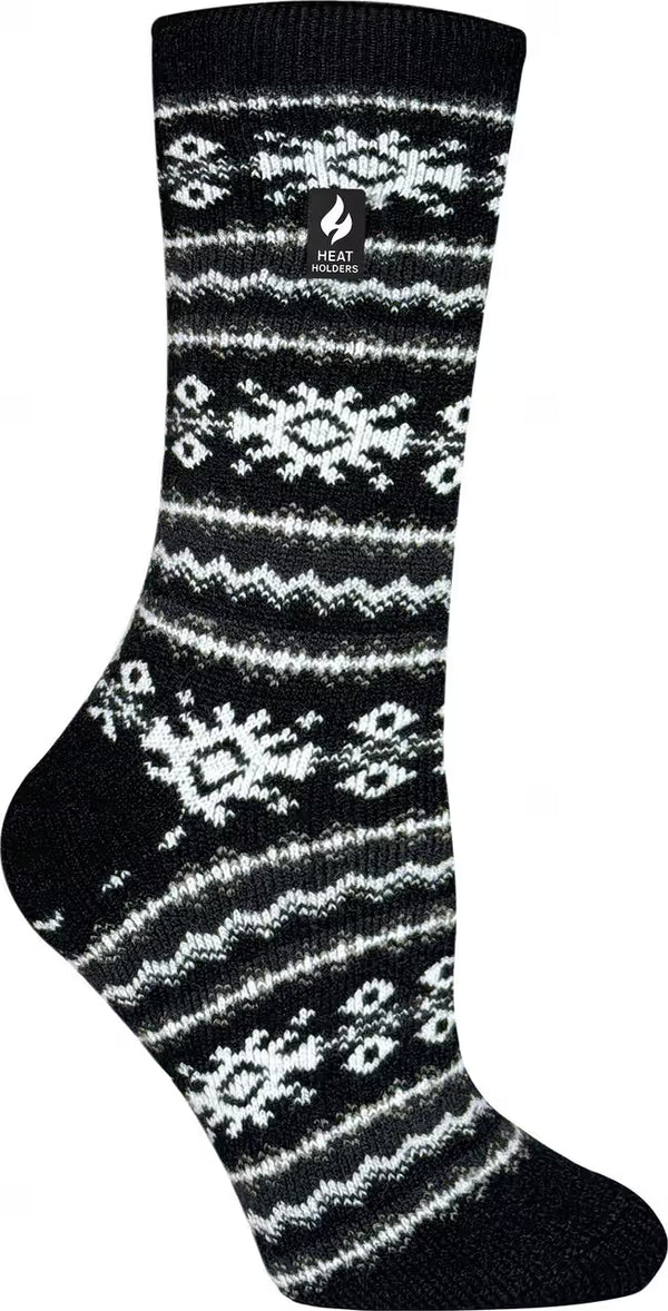 Heat Holders Womens Lite Elin Nordic Crew Sock Black / US 5-9