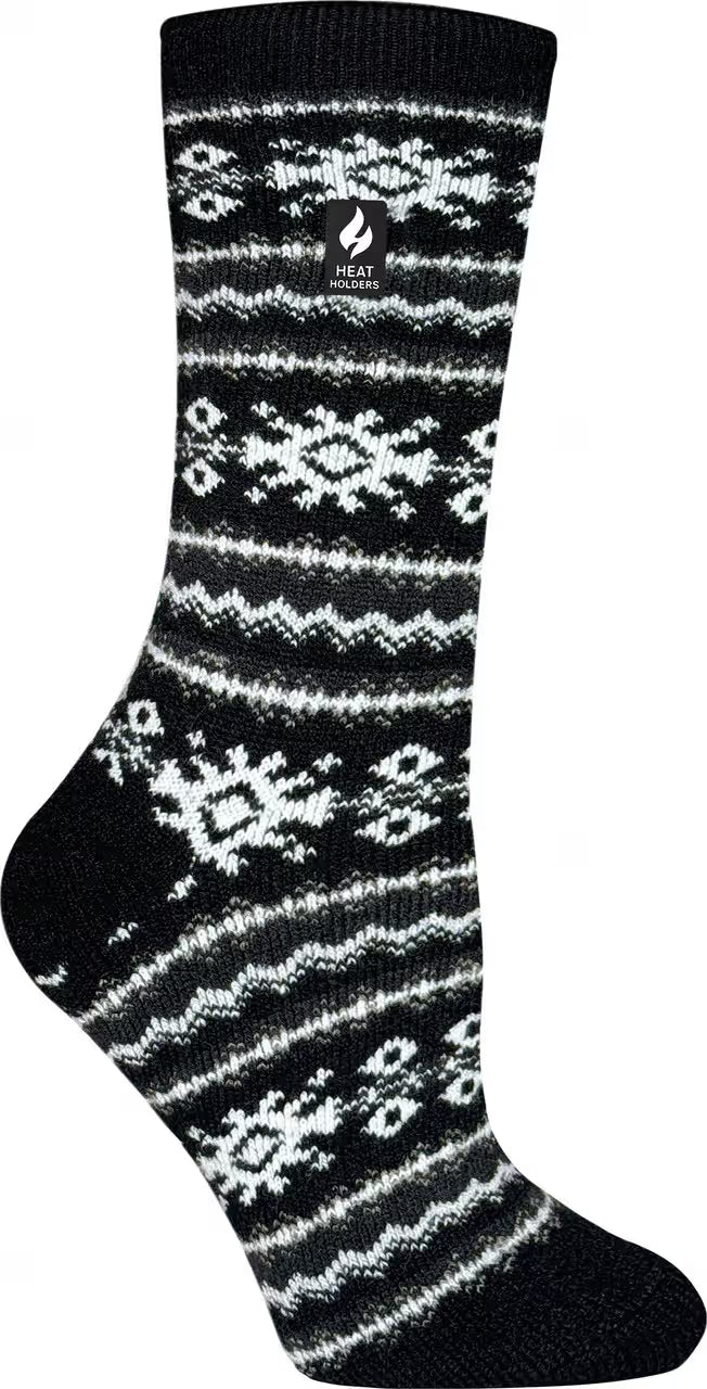Heat Holders Womens Lite Elin Nordic Crew Sock Black / US 5-9