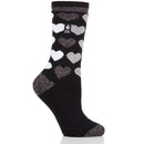 Heat Holders Womens Lite Jennifer Jacquard Heart Crew Sock Denim / US 5-9