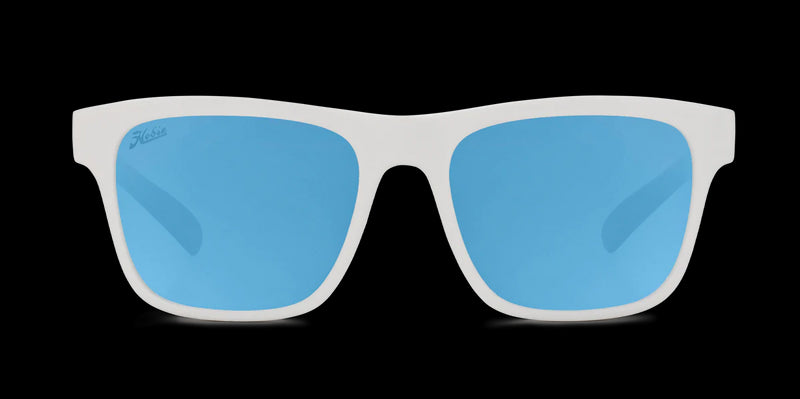Hobie Coastal Sunglasses Satin White / Cobalt Mirror