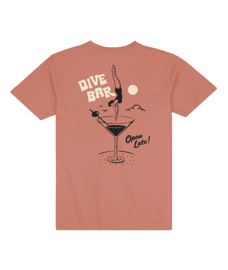Jetty Dive Bar Tee 0726DIVE Mauve
