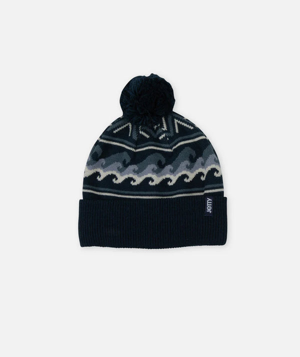 Jetty Nor-east Jacquard Beanie Navy / One Size