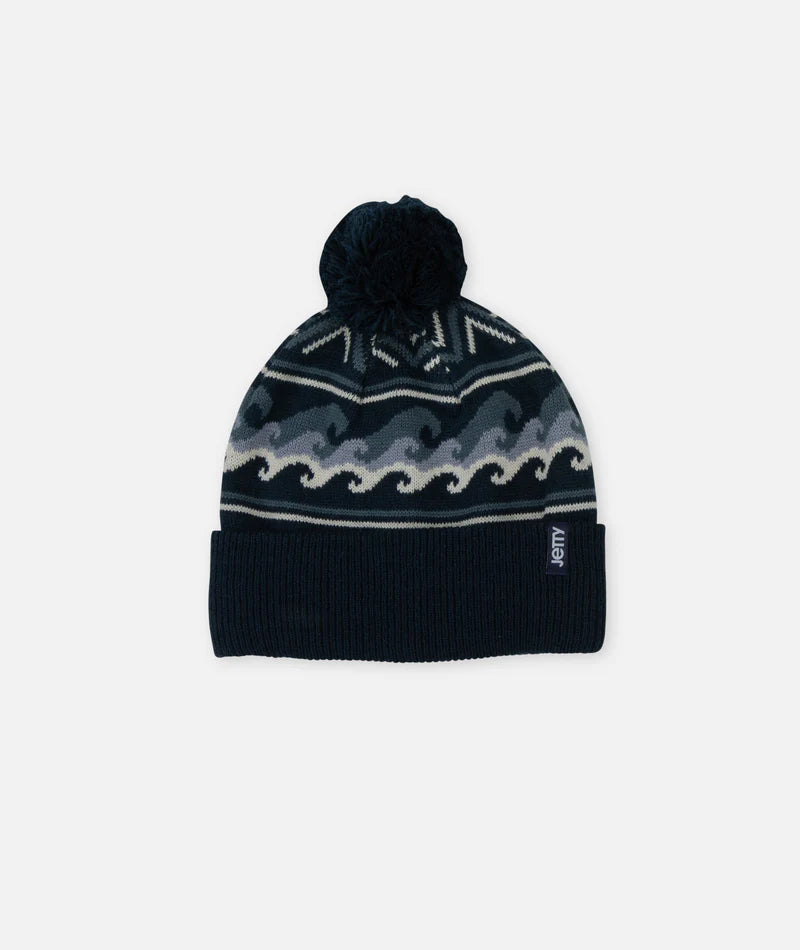 Jetty Nor-east Jacquard Beanie Navy / One Size