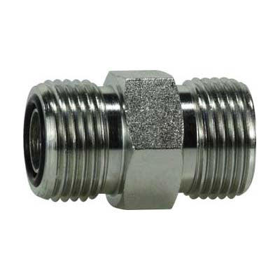 Steel Staight Adapater Connector MORFSxMOFS