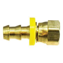 Brass 37 Degree Flare Swivel Connector Push-On HBxFJIC