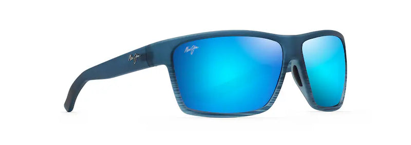 Maui Jim Alenuihaha Sunglasses Blue Black Stripe / Hawaii Lava Lens