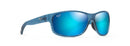 Maui Jim Kaiwi Channel Sunglasses Blue Black Stripe / Blue Hawaii Lens