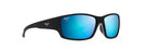 Maui Jim Local Kine Sunglasses Soft Black Sea Blue Grey / Blue Hawaii Lens