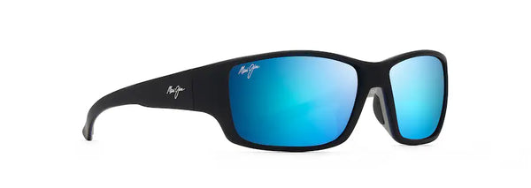 Maui Jim Local Kine Sunglasses Soft Black Sea Blue Grey / Blue Hawaii Lens