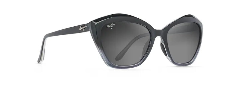 Maui Jim Lotus Sunglasses Gloss Black Fade / Neutral Grey Lens