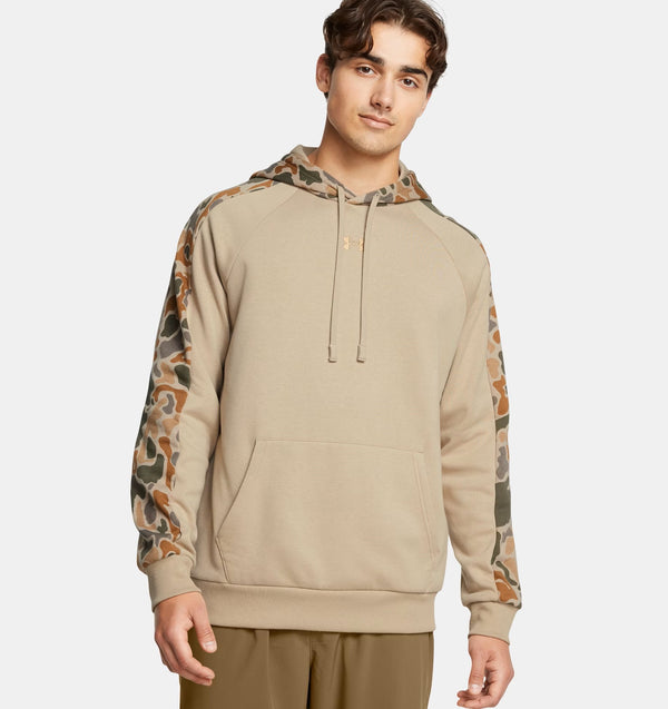 Men's Under Armour Rival Fleece Camo Blocked Hoodie
