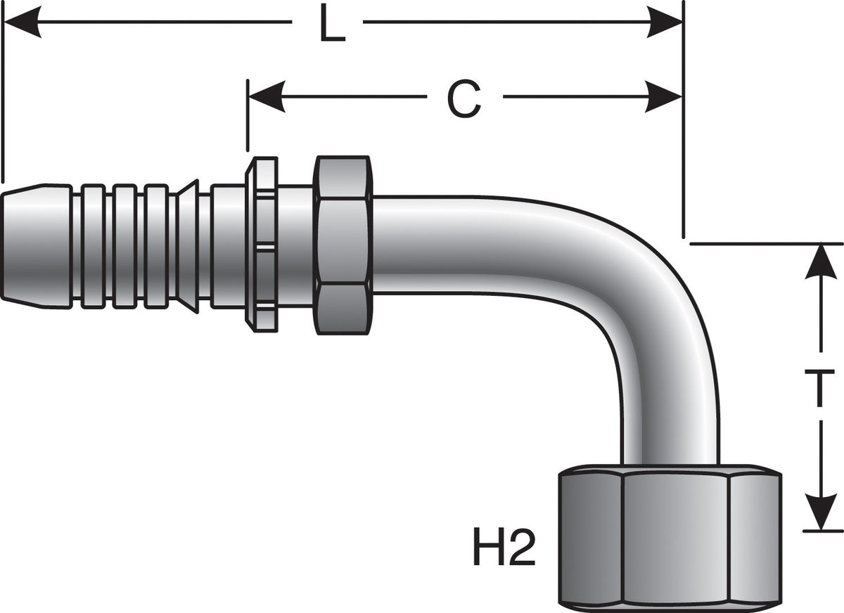 Echelon 4-Wire Female JIC 90 Degree