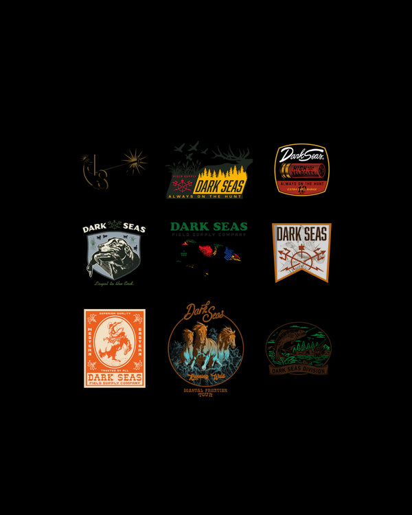 Dark Seas Sportsman Sticker 6 Pack Assorted / ONE SIZE