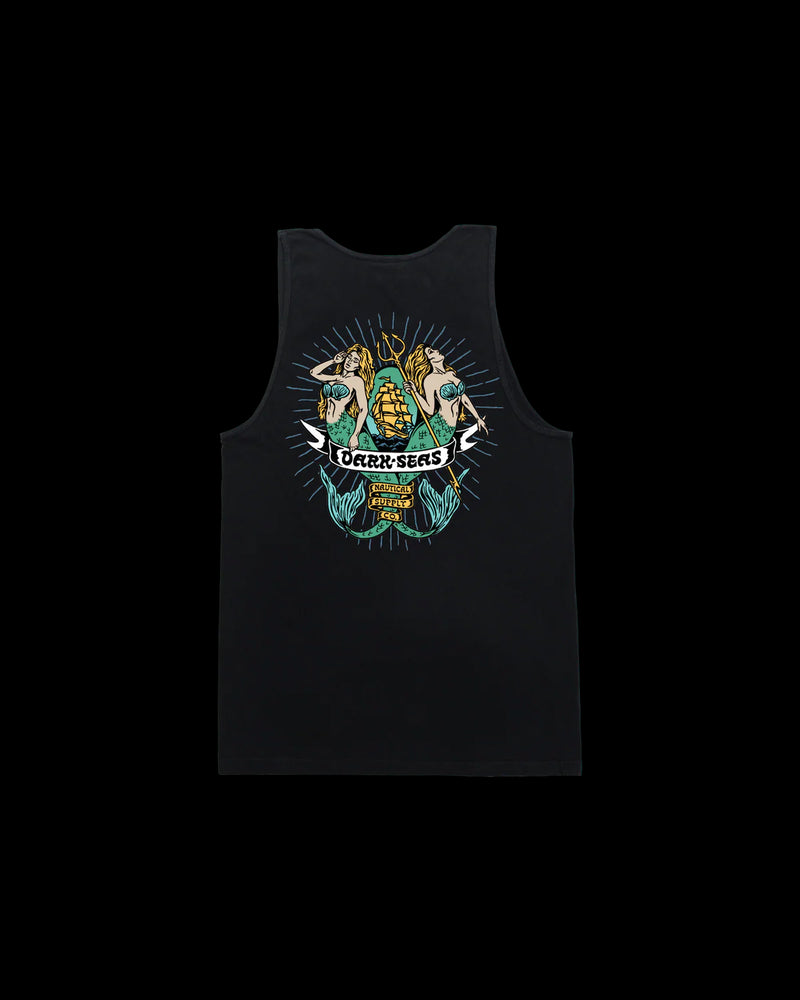Dark Seas Sea Songs Pigment Tank Black / 2X-LARGE