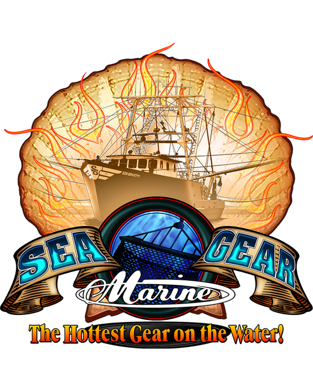 Sea Gear Apparel - Order The Scallops Sticker
