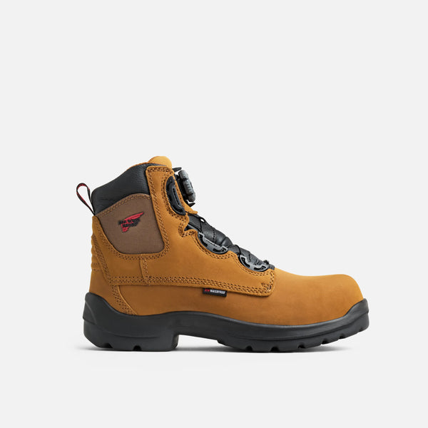 Red Wings Mens 6-inch BOA Waterproof Safety Toe Boot Brown / 9D