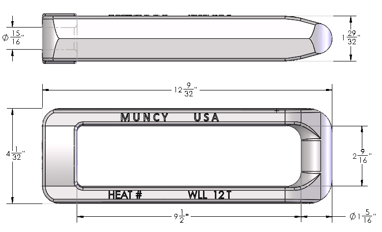 Muncy Rectangle Roll Off Hook