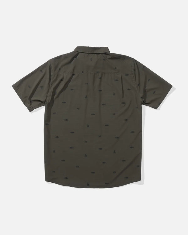 Salty Crew Mens Mayday Performance Short Sleeve Olive / X-large