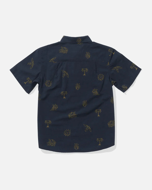 Salty Crew  Good Vibes Boys Short Sleeve Woven Navy / Medium
