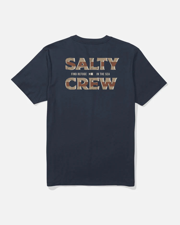 Salty Crew  Offset Short Sleeve Tee Navy / Medium