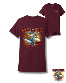 Sea Gear Apparel - 3 Fish Women's Boyfriend Short Sleeve