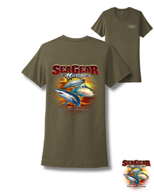 Sea Gear Apparel - 3 Fish Women's Boyfriend Short Sleeve