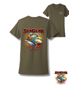 Sea Gear Apparel - 3 Fish Women's Boyfriend Short Sleeve