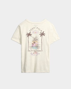 Salt Life - Keep Palm 2 SS Cotton Poly Slub Tee Cream