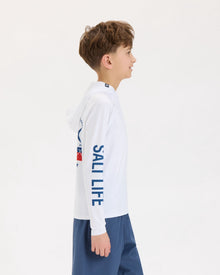 Salt Life - Tuna Tournament Youth LS Hood UVapor SLX White