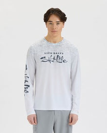 Salt Life - Current And Catch Fade Ls Perforated Mesh Slx