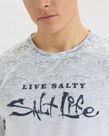 Salt Life - Current And Catch Fade Ls Perforated Mesh Slx