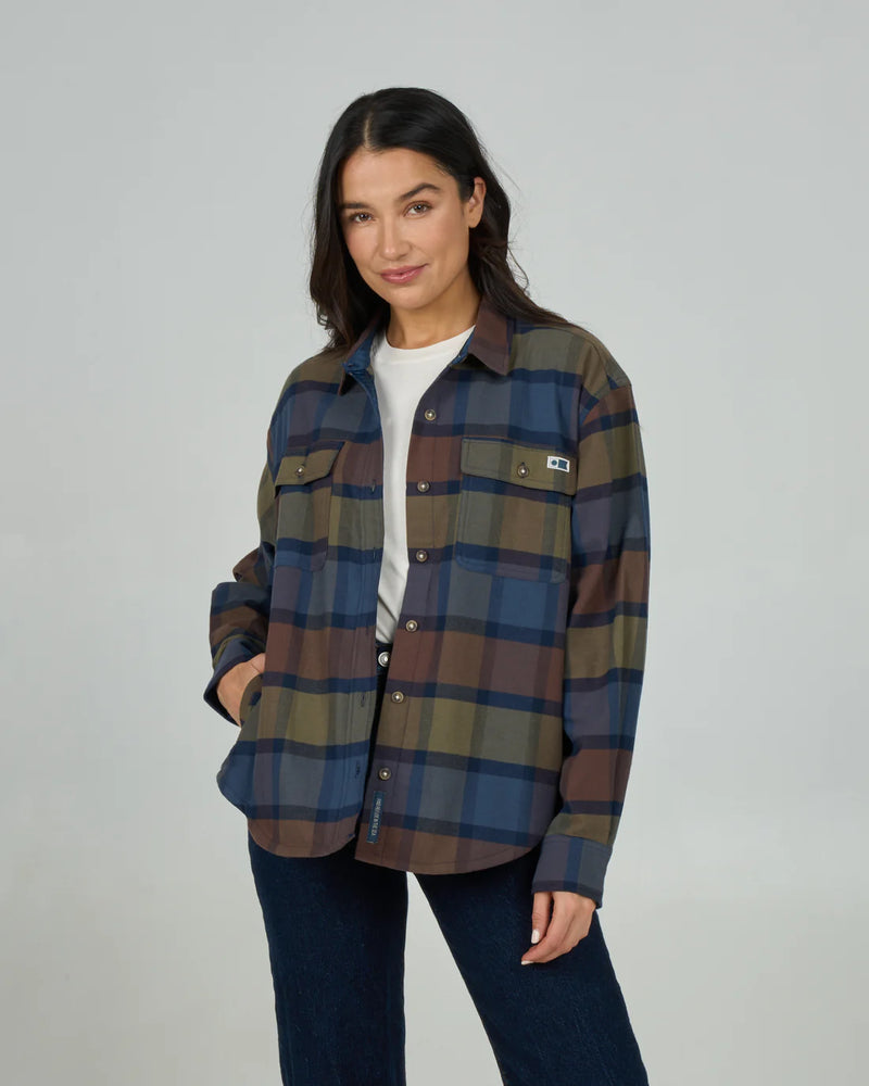 Salty Crew Fathom Flannel Espresso / Large