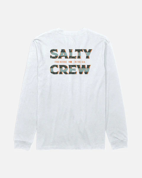 Salty Crew Offset LS Tee White / 2X-Large