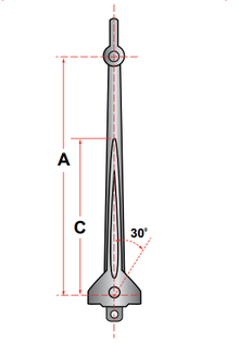 Painted Workboat Anchor