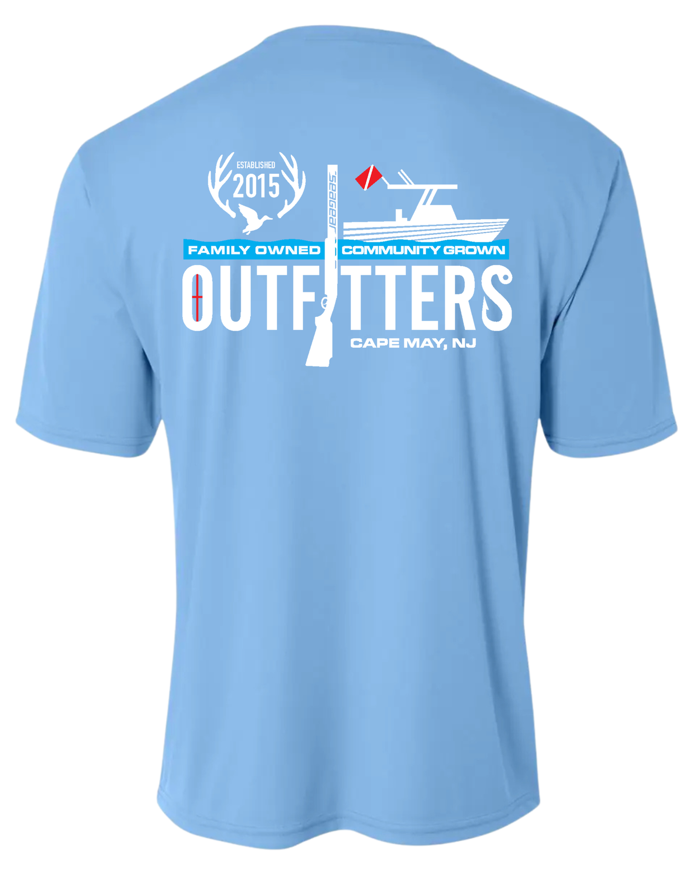 Sea Gear Apparel - Outfitters EST 2015 Logo Short Sleeve Sunshirt