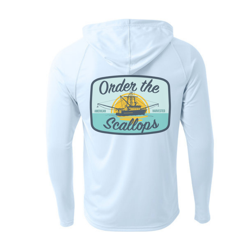 Sea Gear Order The Scallops Youth Sun Long Sleeve Hooded T-Shirt
