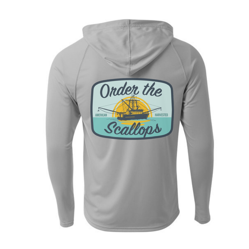 Sea Gear Order The Scallops Youth Sun Long Sleeve Hooded T-Shirt