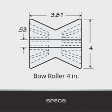 Tie Down 86142 PVC Roller Assy w/End Caps 4in