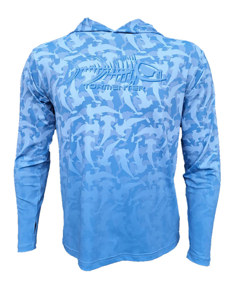 Tormenter Hammerhead Camo Performance Hoodie Blue / Medium