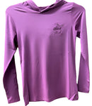 Tormenter Ladies Heathered Hooded Spf Shirt Plum / X-Small