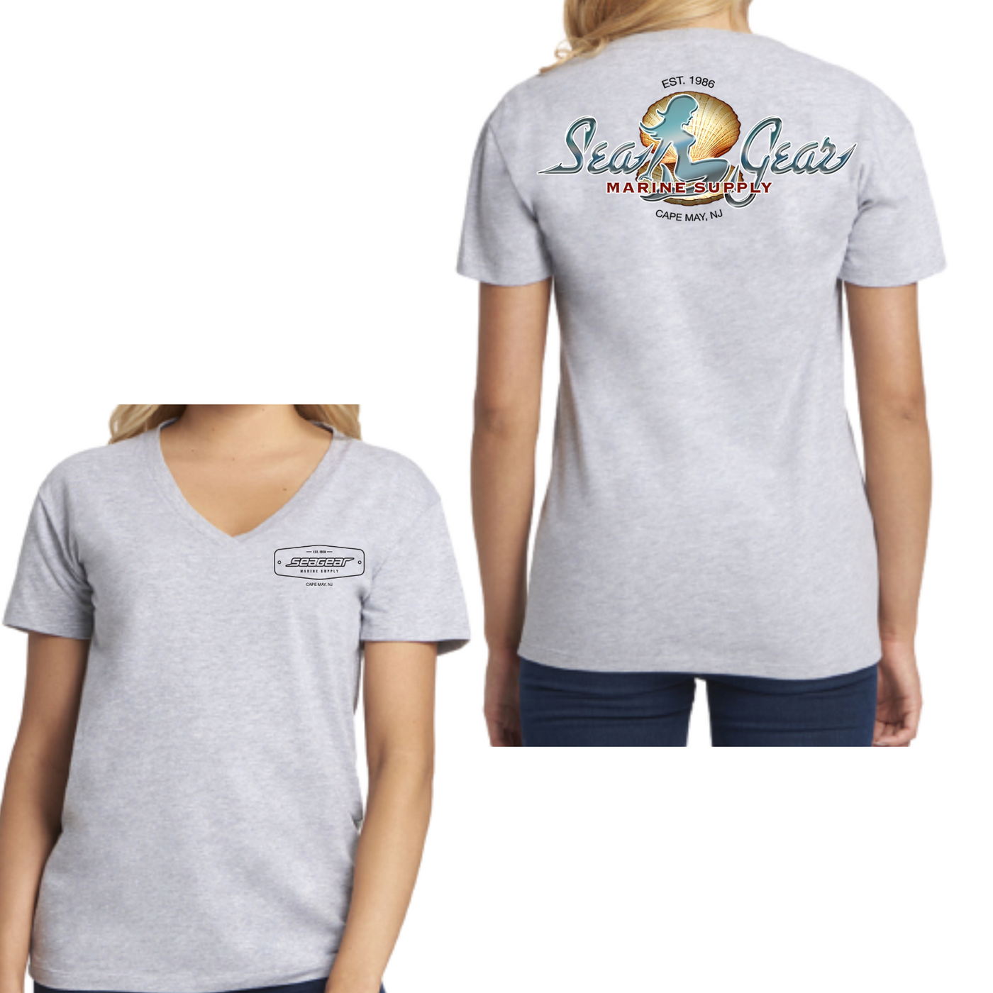 Sea Gear Apparel - Mudflap Women`s Next Level V-Neck T-Shirt