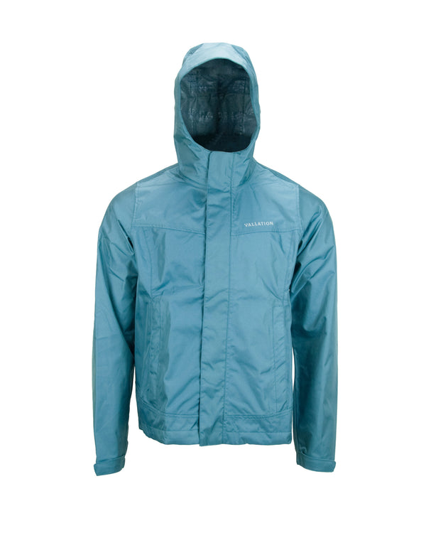 Vallation Womens Dark Rain Jacket Teal / 2X-Large