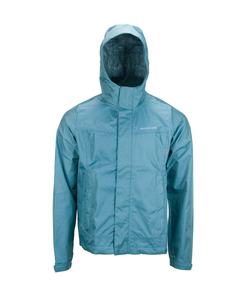 Vallation Womens Dark Rain Jacket Teal / 2X-Large
