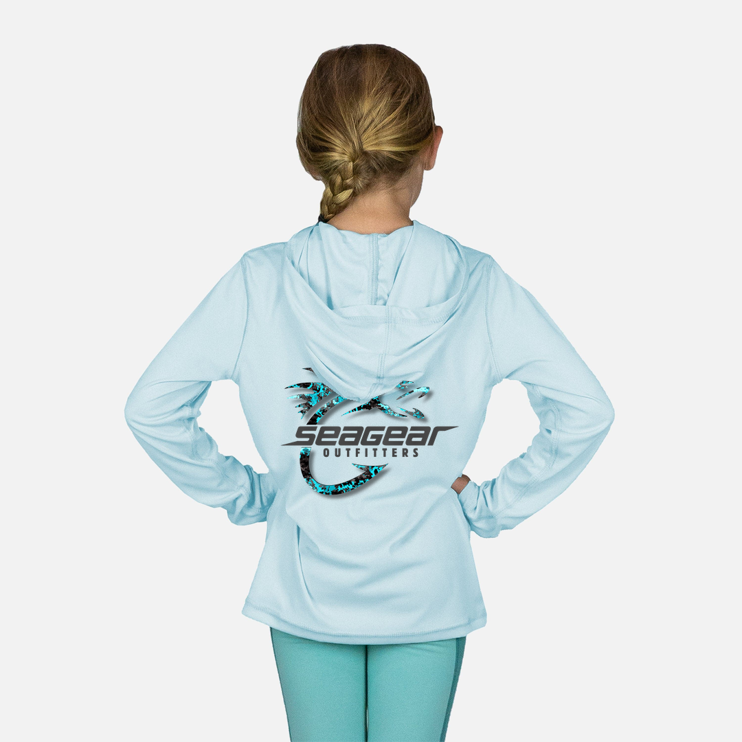 Sea Gear Outfitters Youth Tuna Strike Hooded Sun Shirts H980