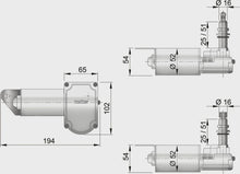 Vetus Din1250 Windscreen Wiper Motor 12V